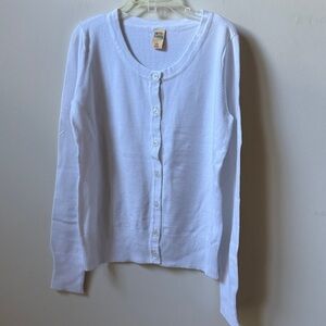 Harper Canyon White Knit Cardigan NWOT Girl’s Size L